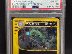 PSA 10 Tyranitar 1st Ed Expedition 127/128 Holo Gem Mint Japanese Pokemon e Card - Image 3