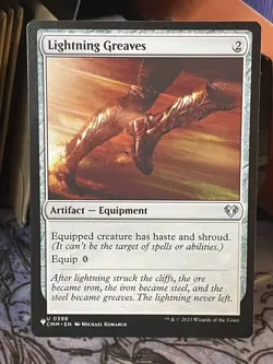 Lightning Greaves Commander Masters Regular The List Mystery NM MTG Magic Card - Image 1