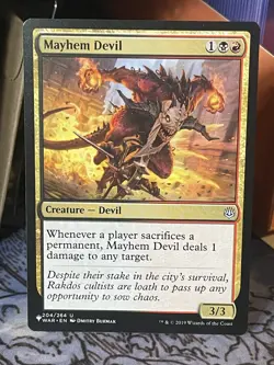 Mayhem Devil War of the Spark Regular The List Mystery NM MTG Magic Card - Image 1