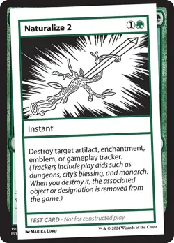 Naturalize 2 x1 1x Mystery Booster 2 Playtest Card NM MTG - Image 1