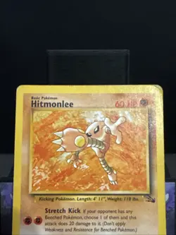 Pokemon Card Hitmonlee 22/62 Fossil Set Non Holo Rare WOTC Played - Image 3