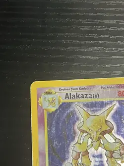 Pokemon TCG Alakazam 001/102 Base Set Holo Vintage Rare Card WOTC 1999 HP - Image 3