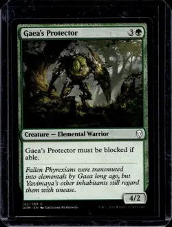 MTG Magic The Gathering Card Gaea's Protector Creature Elemental Warrior Green - Image 1