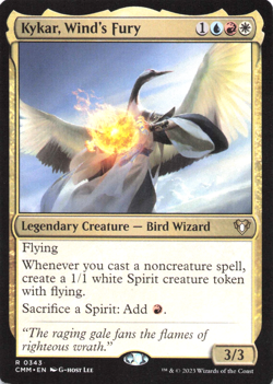 MTG Kykar, Wind's Fury (0343) Commander Masters Magic the Gathering LP - Image 1