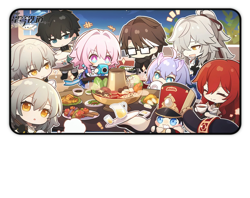 Honkai Star Rail Chibi Cast Desk Mat XXL Gaming Mousepad • Nonslip Card Playmat - Image 1