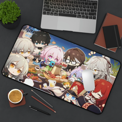 Honkai Star Rail Chibi Cast Desk Mat XXL Gaming Mousepad • Nonslip Card Playmat - Image 2