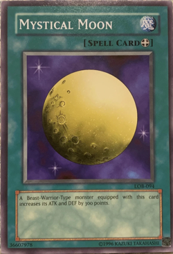 MYSTICAL MOON LOB-094 Common YuGiOh TCG Card - Image 1