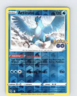 Pokemon TCG Articuno Pokemon GO 024/078 Reverse Holo Rare Card NM - Image 1