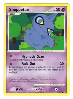 Pokemon TCG Shuppet Lv.17 Platinum Base Set 92/127 Regular Common Card LP-NM - Image 1