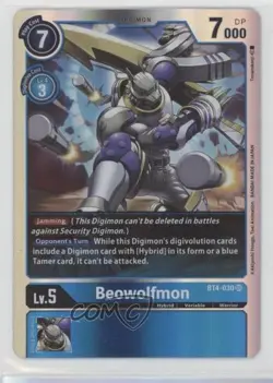 2021 Digimon Card Game - Great Legend Super Rare Beowolfmon #BT4-030 sy7 - Image 1