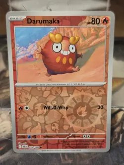Pokemon TCG Darumaka NM Reverse Holo 013/086 Black Bolt Card Scarlet Violet Card - Image 1