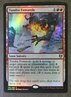 Mtg Tundra Fumarole 156 Foil Red Kaldheim; M/NM - Image 1