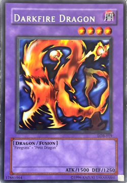 Darkfire Dragon LOB-019 Legend of Blue Eyes White Dragon RARE YuGiOh TCG Card - Image 1