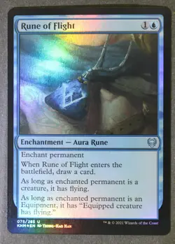 Mtg Rune of Flight 075 Foil Blue Kaldheim; M/NM - Image 1