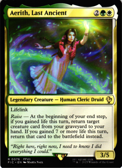 MTG Aerith, Last Ancient Commander: Final Fantasy Rare NM - Image 1