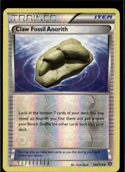 Pokemon Claw Fossil Anorith 100/114 Steam Siege Reverse Holo Uncommon LP - Image 1