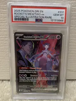Team Rockets Mewtwo ex 231/182 SIR Destined Rivals Pokemon 2025 GEM MINT PSA 10 - Image 2
