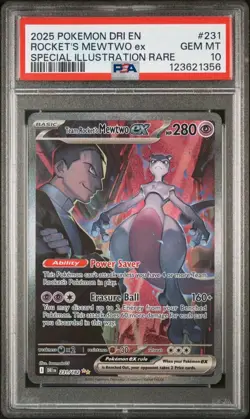Team Rockets Mewtwo ex 231/182 SIR Destined Rivals Pokemon 2025 GEM MINT PSA 10 - Image 1