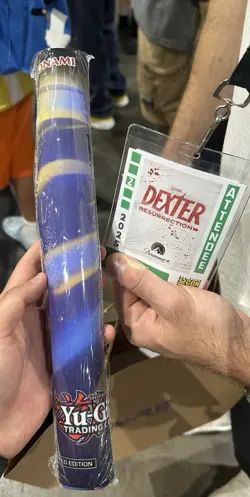 SDCC 2025 Exclusive Konami YuGiOh Odion Playmat In Hand! - Image 2