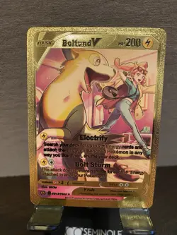 Boltund Foil Metal Pokemon Pokemon Fan Art Collectible Card Trading - Image 1
