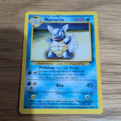 Pokemon TCG Wartortle Card 42/102 Non-Holo, Base Set 1999 - Image 1