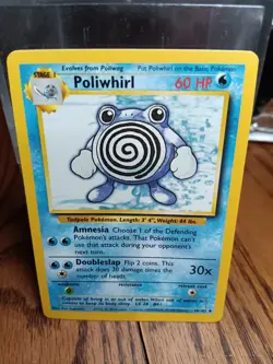 Pokemon TCG Poliwhirl Base Set 038/102 Uncommon NM WoTC Vintage Wizards Card - Image 1