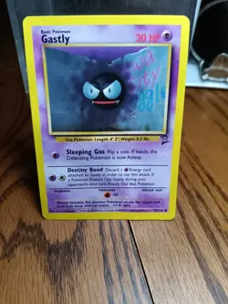 Gastly Pokemon Card 75/130 Base Set 2 Wizards Pokemon Tcg Vintage NM WoTC NM - Image 1