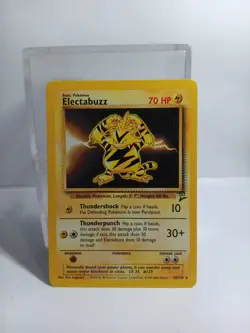 Pokemon TCG Electabuzz Card #24/130 Base Set 2 Rare Vintage WOTC NM 2000 - Image 1