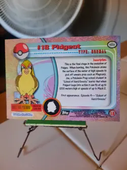 Pidgeot #18 Topps TV Animation Edition Black Label Pokemon Card Series 1 NM - Image 2