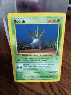 *LP* ODDISH - Jungle Set - 58/64 - Common - Pokemon Card - Unlimited Edition - Image 1