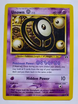UNOWN O - Neo Discovery Set - 69/75 - Common - Pokemon Card - Unlimited - Image 1