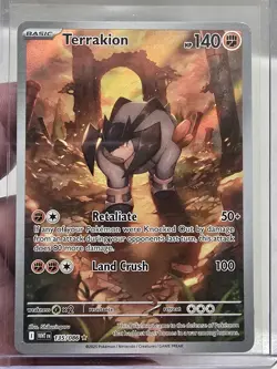 Terrakion 135/086 White Flare - Illustration Rare English Pokemon Card - NM/Mint - Image 1