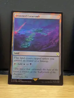 Mtg FIC Final Fantasy - Drowned Catacomb -NM SURGE FOIL - Image 1