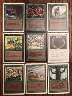 Magic: the Gathering Card Bundle 9 Base Cards 1994 MtG -Illus Quinton Jesper VGC - Image 1