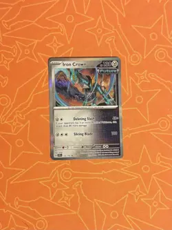 NM Iron Crown 132/191 SSP EN Holo Rare Pokemon Surging Sparks 2024 - Image 1