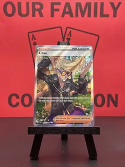 Clive 227/091 Paldean Fates Holo Double Rare Full Art Pokemon TCG 2024 NM - Image 1