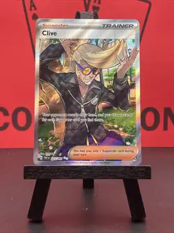Clive 227/091 Paldean Fates Holo Double Rare Full Art Pokemon TCG 2024 NM - Image 2