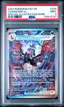 2024 POKEMON PAF EN-PALDEAN FATES SPECIAL ILLUSTRATION RARE CHARIZARD EX PSA 9 - Image 1