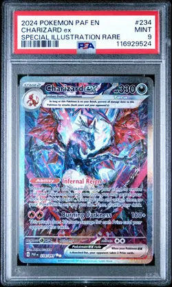 2024 POKEMON PAF EN-PALDEAN FATES SPECIAL ILLUSTRATION RARE CHARIZARD EX PSA 9 - Image 1