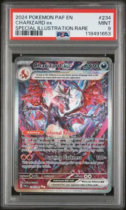 2024 POKEMON PAF EN-PALDEAN FATES SPECIAL ILLUSTRATION RARE CHARIZARD EX PSA 9 - Image 1