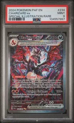 2024 POKEMON PAF EN-PALDEAN FATES SPECIAL ILLUSTRATION RARE CHARIZARD EX PSA 9 - Image 1