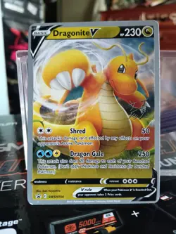Dragonite V SWSH154 Pokemon 2023 World Championship Black Star Promo NM - Image 1