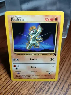 Machop 59/82 Team Rocket Pokemon Vintage WoTC Pokemon TCG 2000 - Image 1