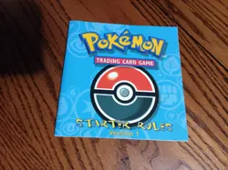 MANUAL ONLY Pokemon Starter Rules Version 1 Pamphlet TCG Starter WotC Vintage - Image 1