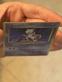 1996 POKEMON TCG Mewtwo #150 Base Set Holo Japanese Card Vintage LP - Image 5
