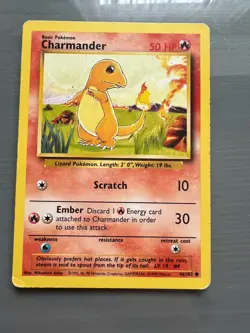 Charmander- 46/102 - Common - Base Set 1999 Pokemon Card - Image 1