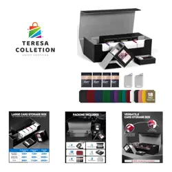 Deluxe Waterproof Card Storage Box with 4 Deck Holders - Ultimate TCG Organizer - Image 1