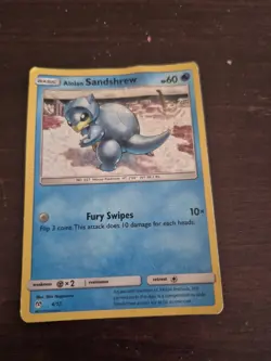 Pokemon Alolan Sandshrew TCG Promo Card 4/12 Holo McDonald's - Image 1