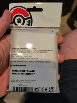 65 Miraidon Slate Pokemon Center Trading Card Sleeves Factory Sealed NEW - Image 2