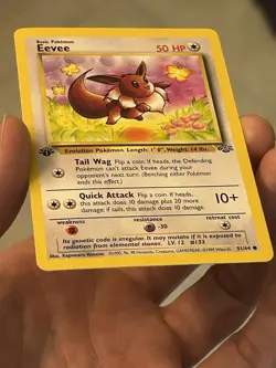 Pokemon TCG 1st Edition Cards Jungle Eevee NM/LP Lt. Surges Eevee lot NM/Mint - Image 3